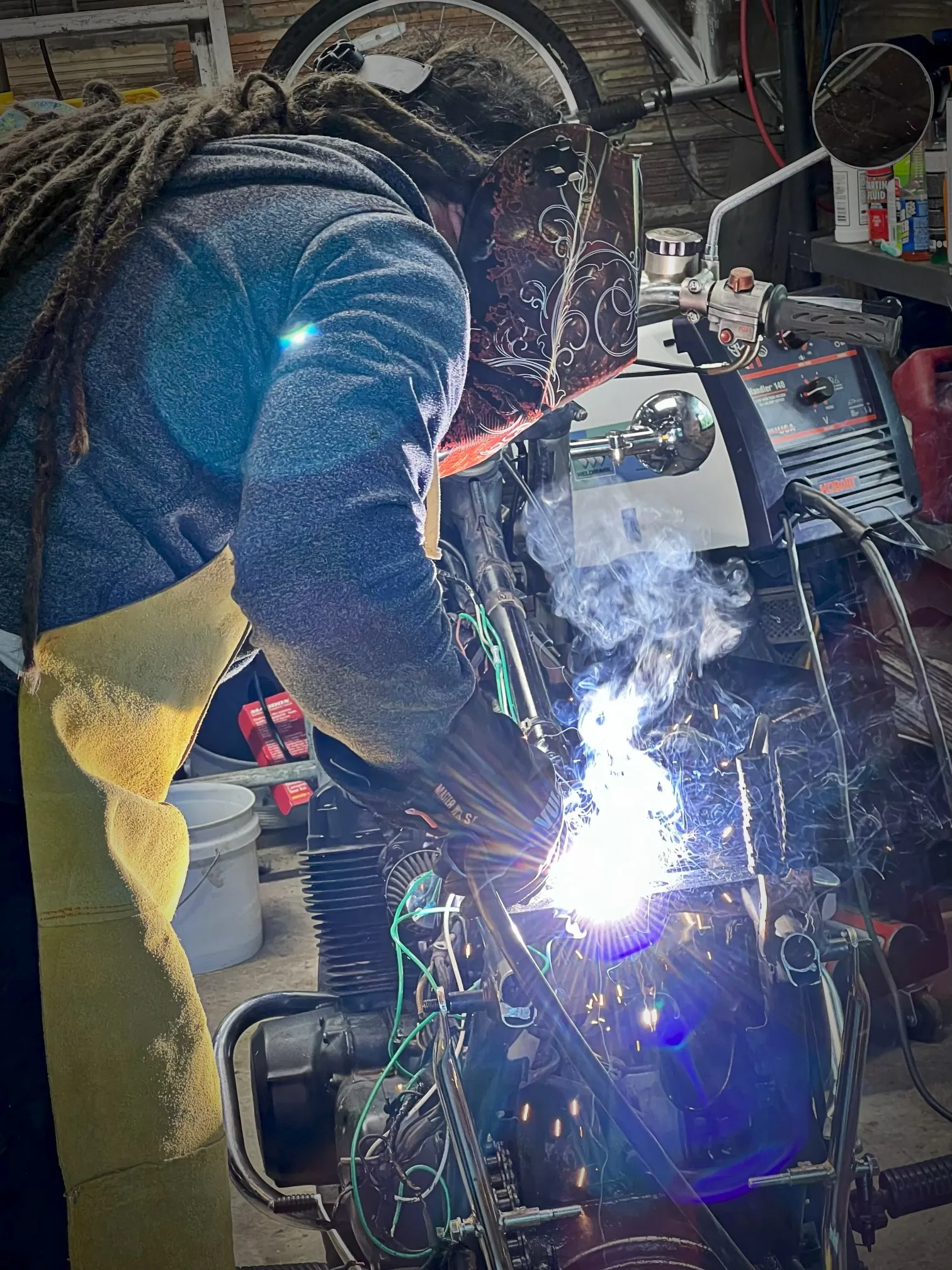 Welding the Honda CB750 Four Motorcycle Frame